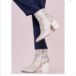 MERCEDES CASTILLO Snakeskin Leather Ankle …